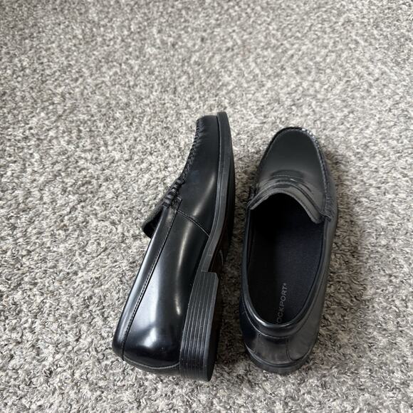 Rockport Classic Black Penny Loafers Mens Size 11.5 W Patent Shiny Leather NEW main image 6